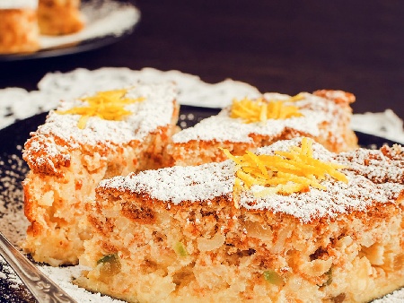 Италианска оризова торта със стафиди, орехи и цитрусови корички - снимка на рецептата